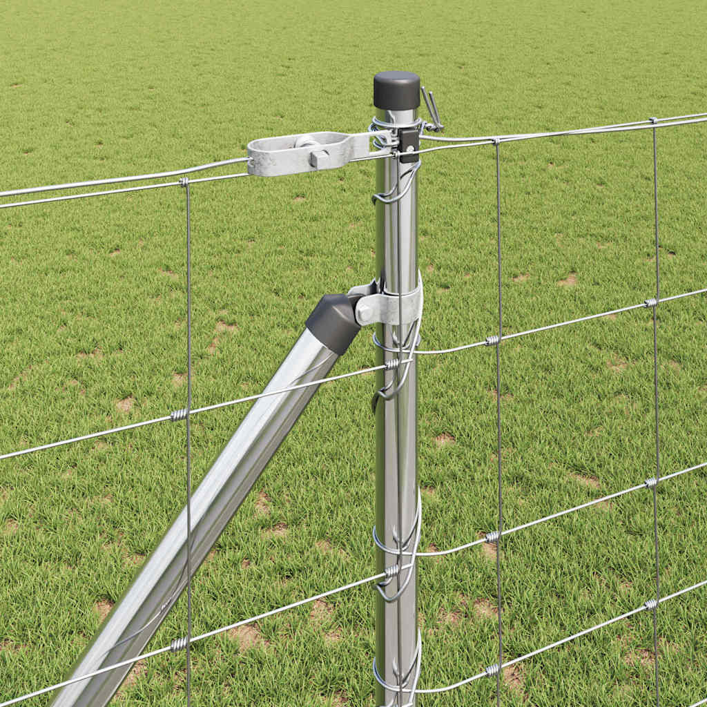 Ground Fix Geschweißter Drahtzaun 25 x 0,8 m Silber Netz
