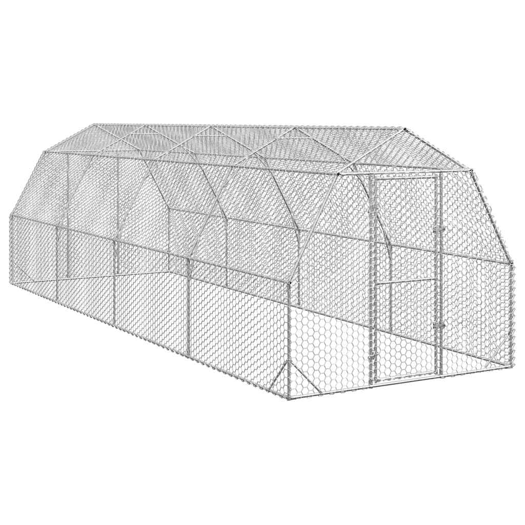 Hühnerstall 2,5x4x2,25 m Verzinkter Stahl