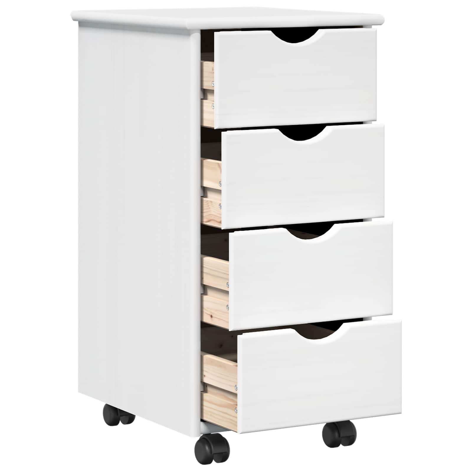 Rollschrank Honigbraun 34 x 39 x 65,5 cm Massivholz Kiefer