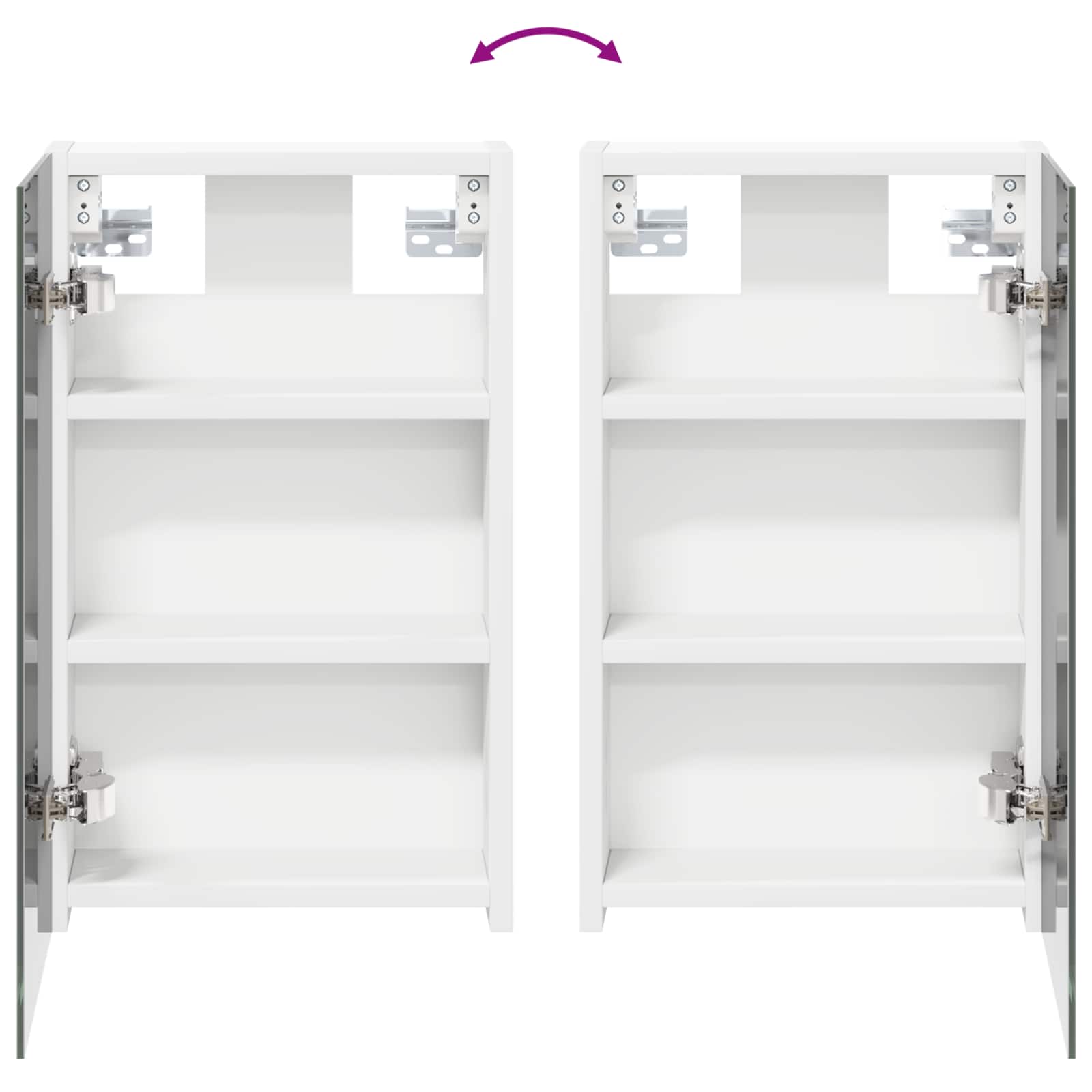 Badezimmerschrank-Set 3 pcs 80 x 10,5 x 50 cm Holzwerkstoff