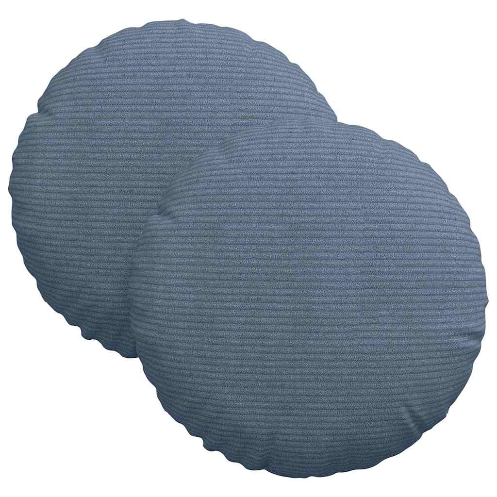 Sitzkissen 2 pcs Hellgrau Ø30 x 13 cm Cordstoff