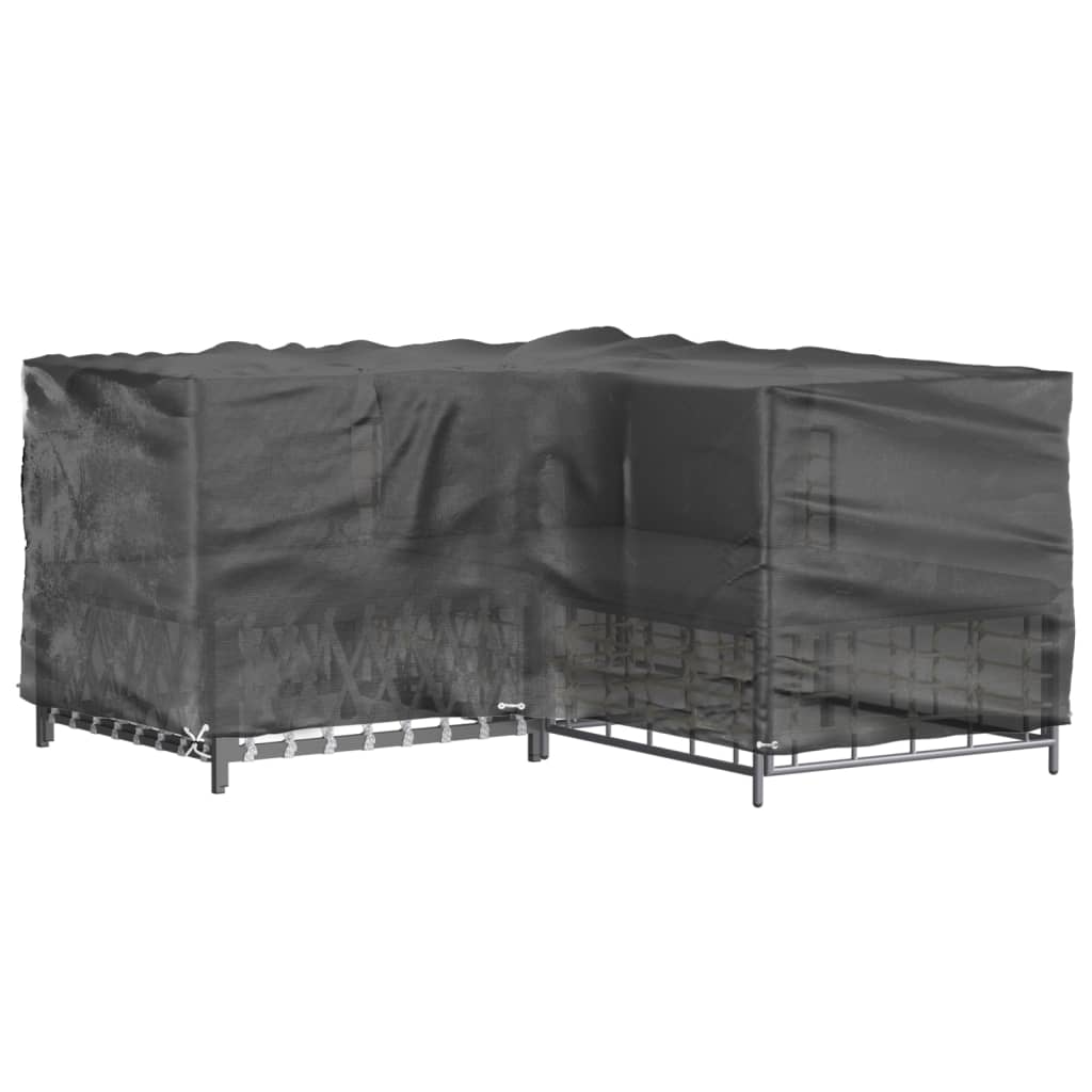 Gartenmöbel-Abdeckungen 2 Stk. L-Form 12 Ösen 250x250x90 cm