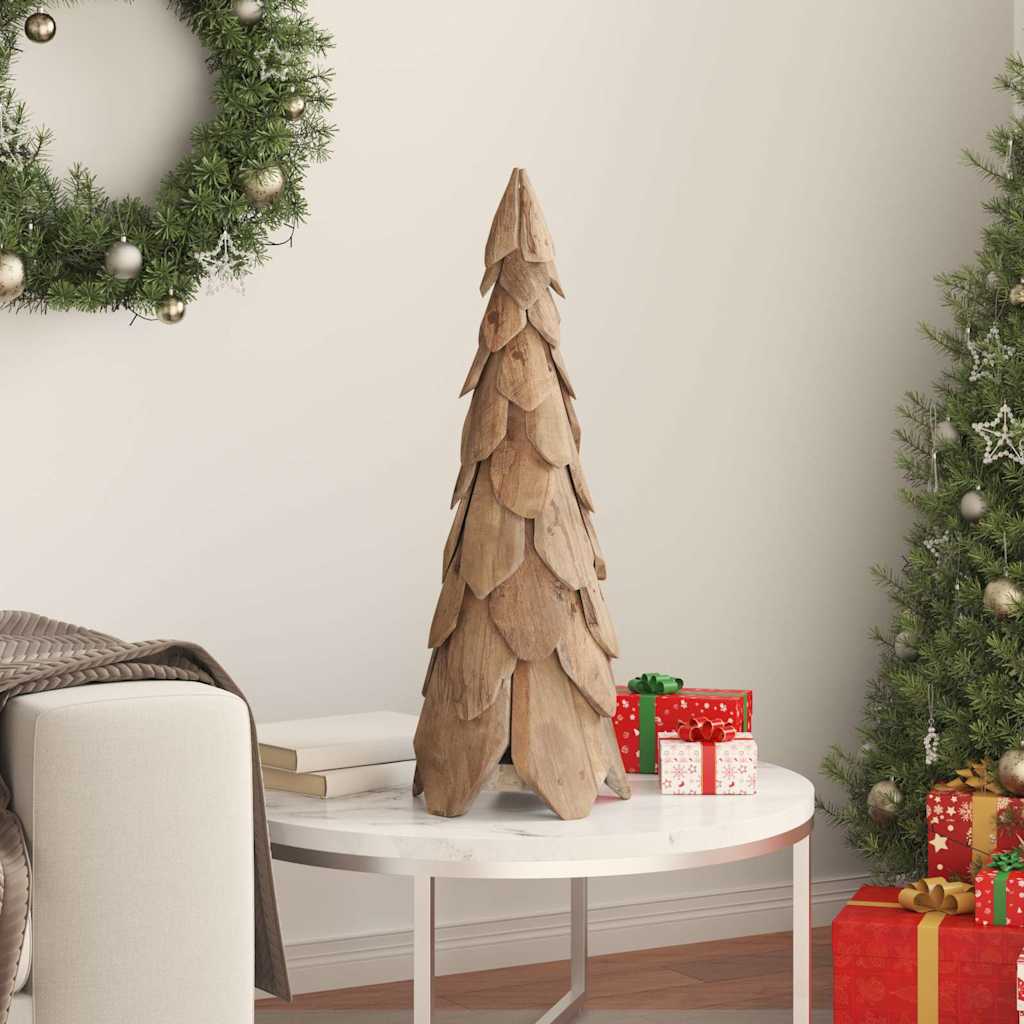 Weihnachtsbaum mit Ständer Braun 51 cm Massivholz Teak