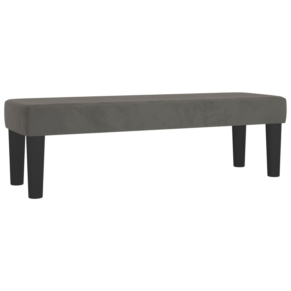 Sitzbank Hellgrau 70x30x30 cm Samt