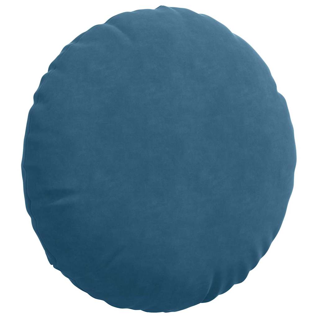 Sitzkissen 2 pcs Blau Ø30 x 13 cm Samt