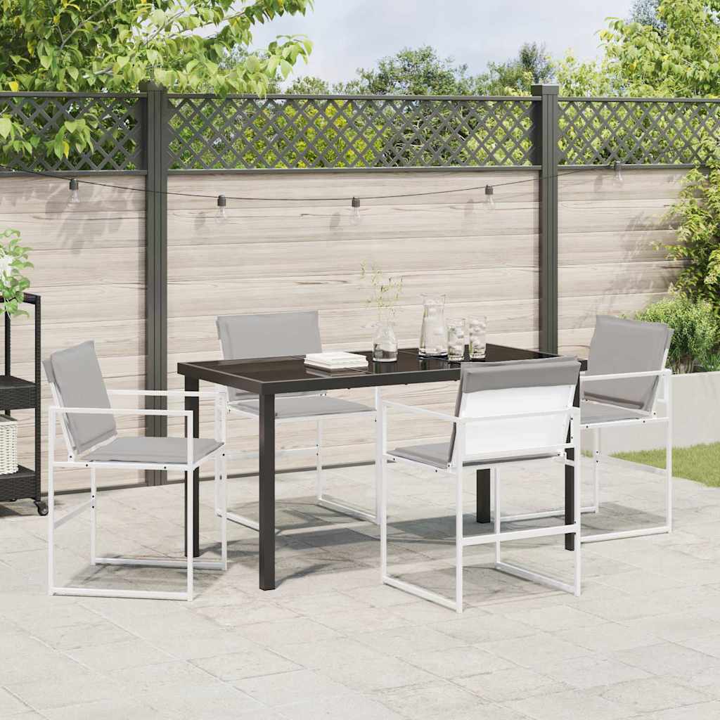 Garten Essgruppe 5 pcs Schwarz 140 x 70 x 73 cm