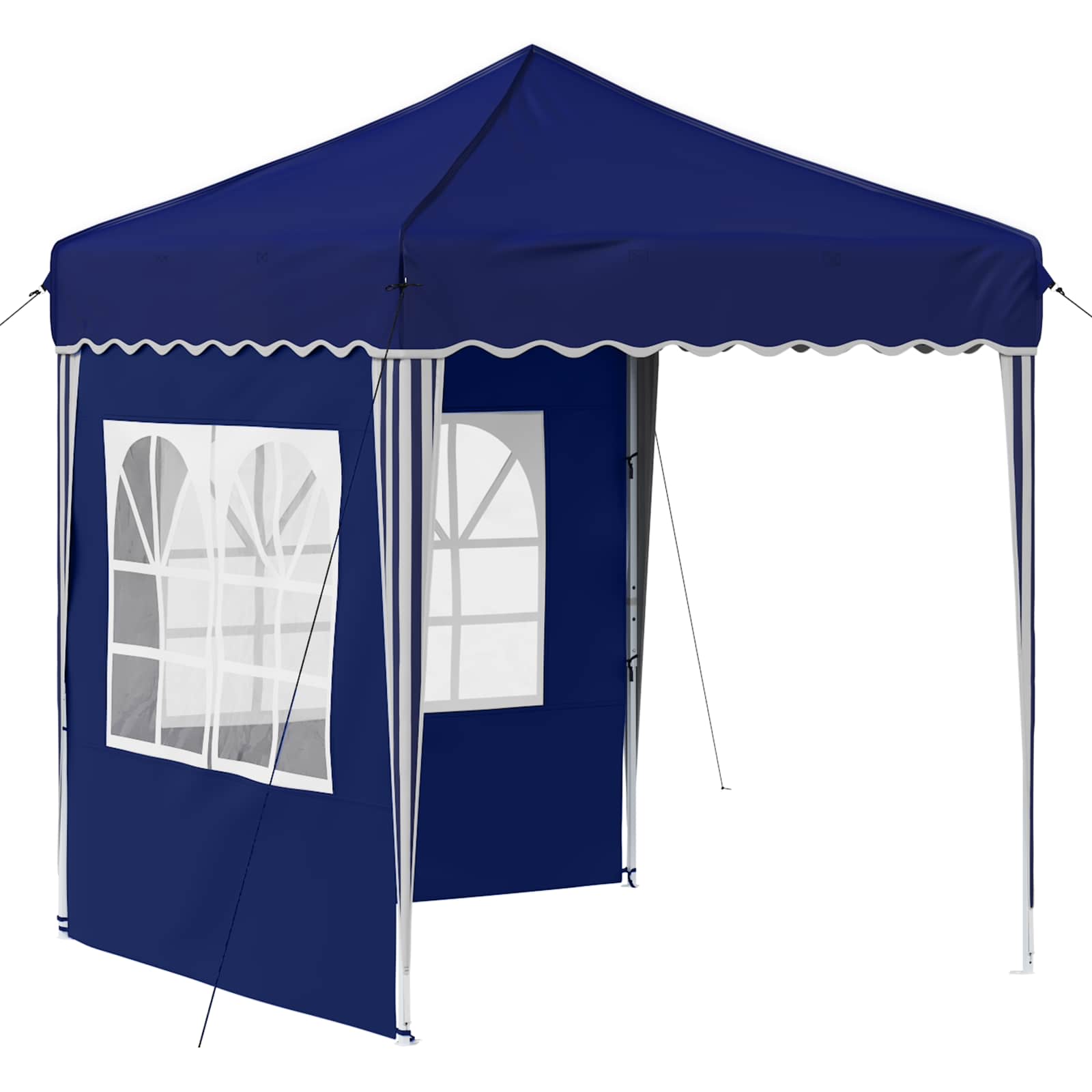 Pop-up Partyzelt 195 x 195 x 245 cm Creme Oxford-Stoff