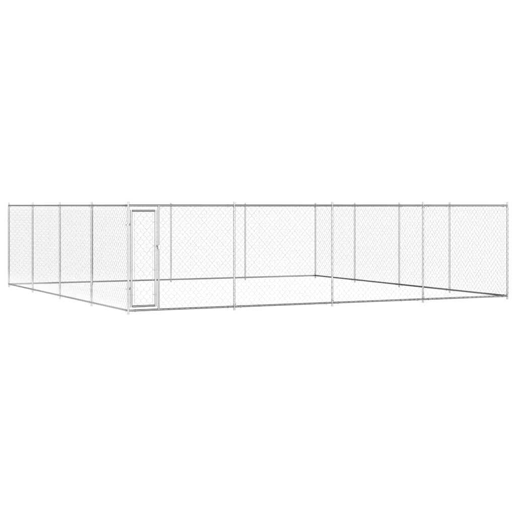 Outdoor-Hundezwinger Verzinkter Stahl 570x570x185 cm