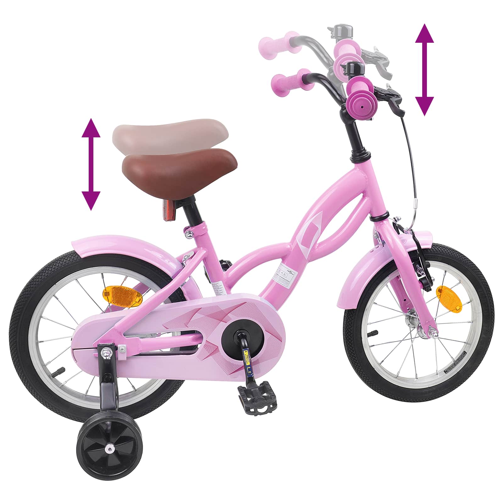 Kinderfahrrad 12 Zoll für 2-4 Jahre alt Himmelblau