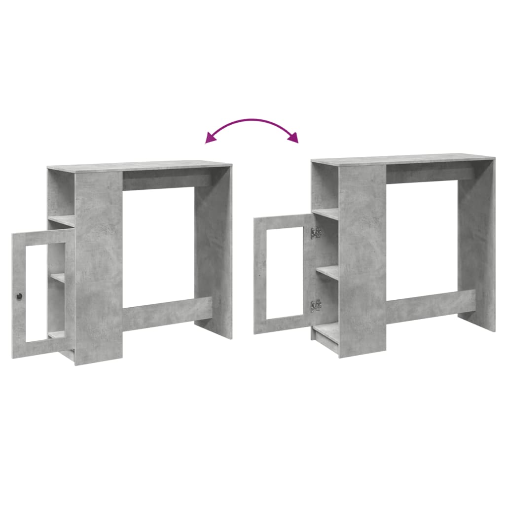 Bartisch Schwarz Eichen-Optik 101 x 40 x 103,5 cm Holzwerkstoff