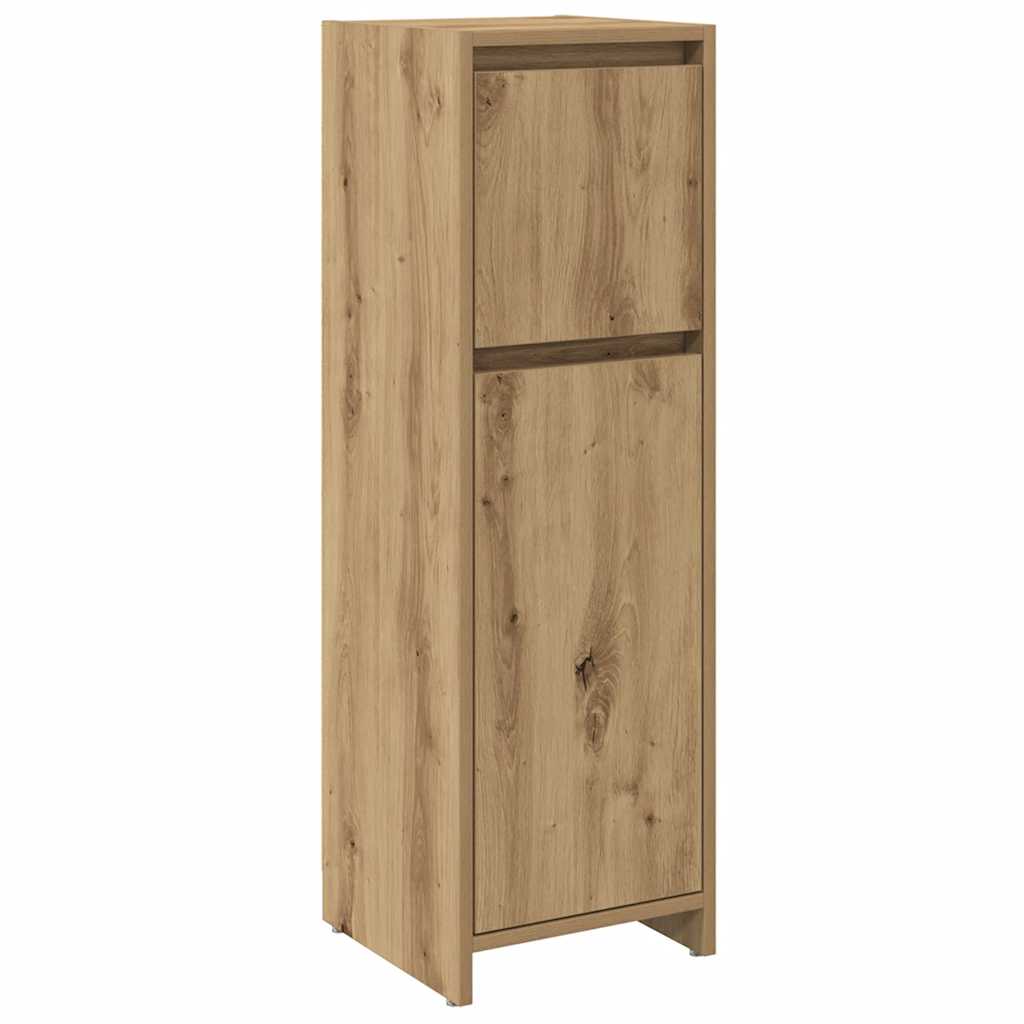 Badezimmerschrank Weiß 30x30x95 cm Holzwerkstoff