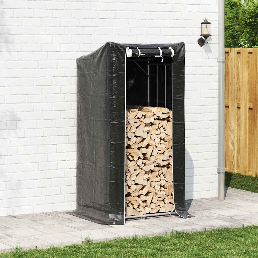 Brennholzregal mit Regenschutz 100,5x40,5x110,5 cm