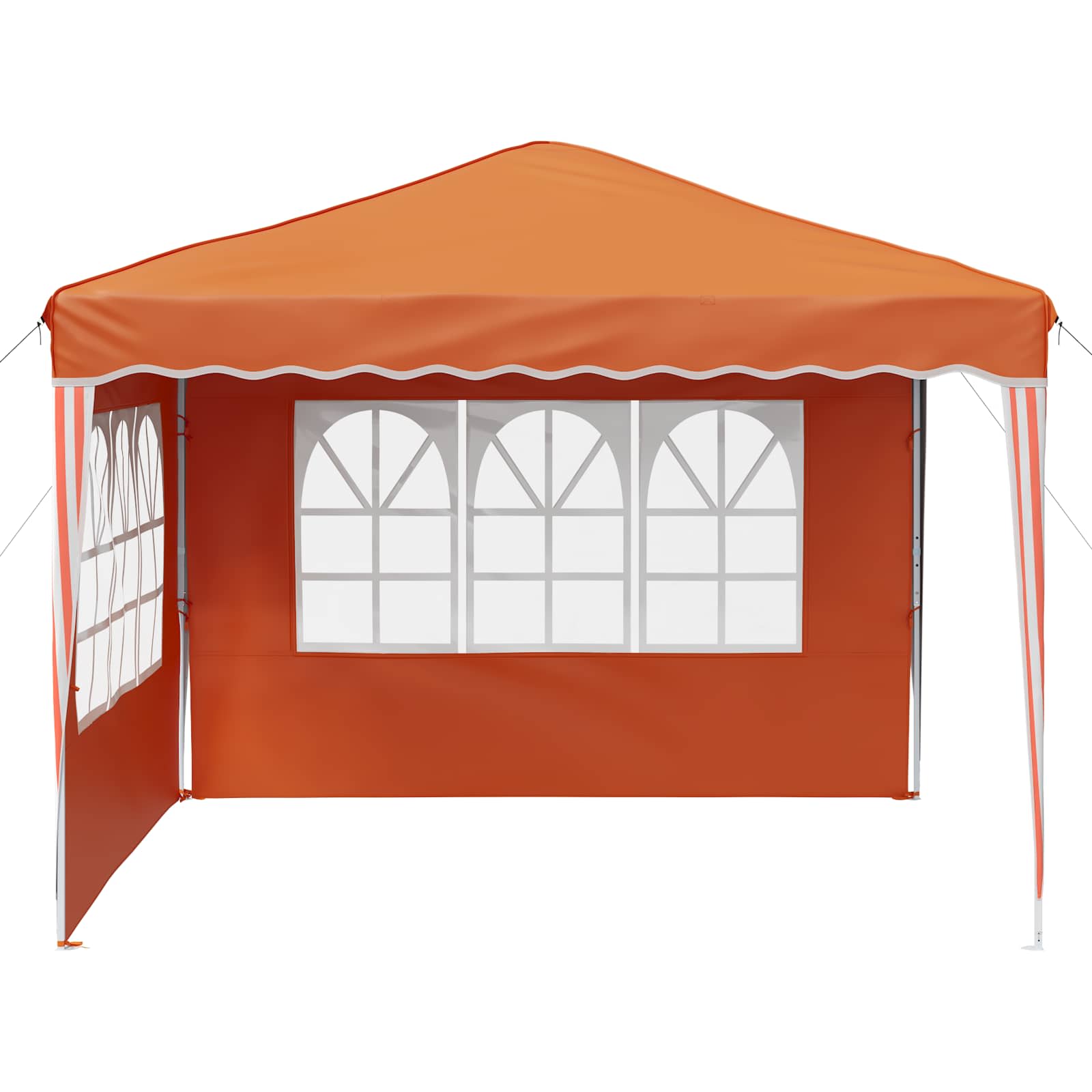 Pop-up Partyzelt 288 x 288 x 245 cm Creme Oxford-Stoff