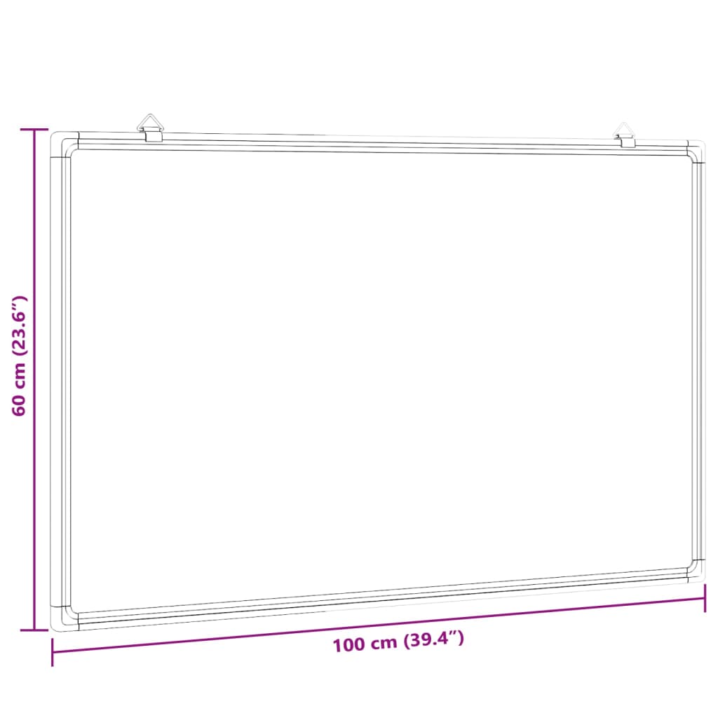 Magnetisches Whiteboard 40x30x1,7 cm Aluminium