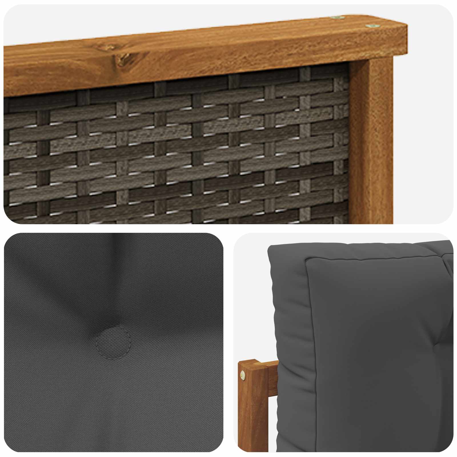 2 Stück Outdoor-Sofa Natur