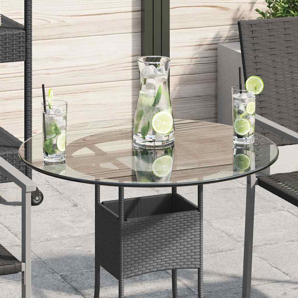 Tischplatte aus gehärtetem Glas quadratisch 700x700 mm
