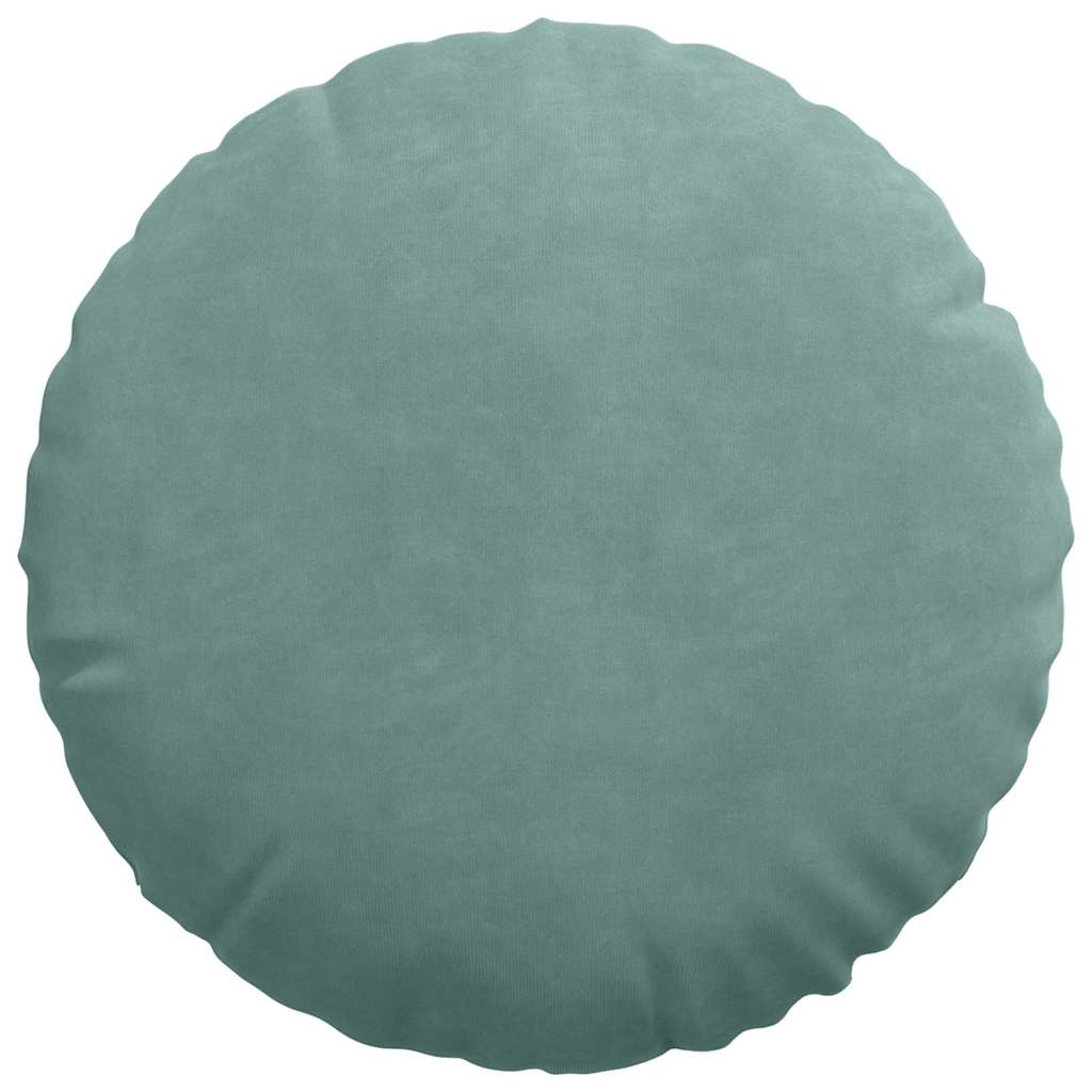 Sitzkissen 2 pcs Blau Ø30 x 13 cm Samt