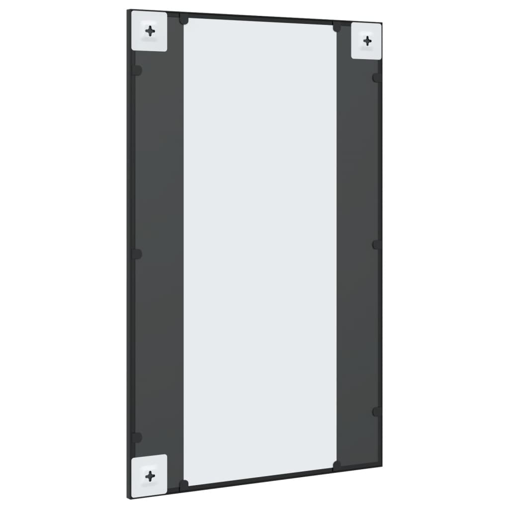 Wandspiegel Schwarz 60x40 cm Metall