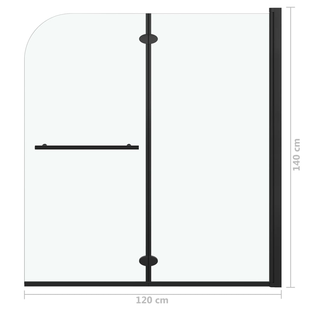 Duschabtrennung Dunkel transparent 120 x 140 cm