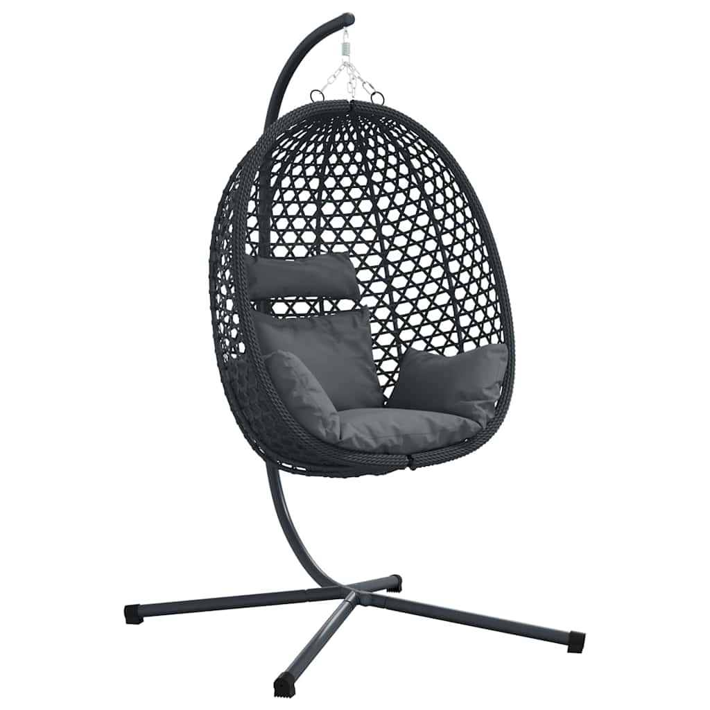 Hängendes Ei-Stuhl Hellcreme 104 x 100 x 191 cm Poly-Rattan