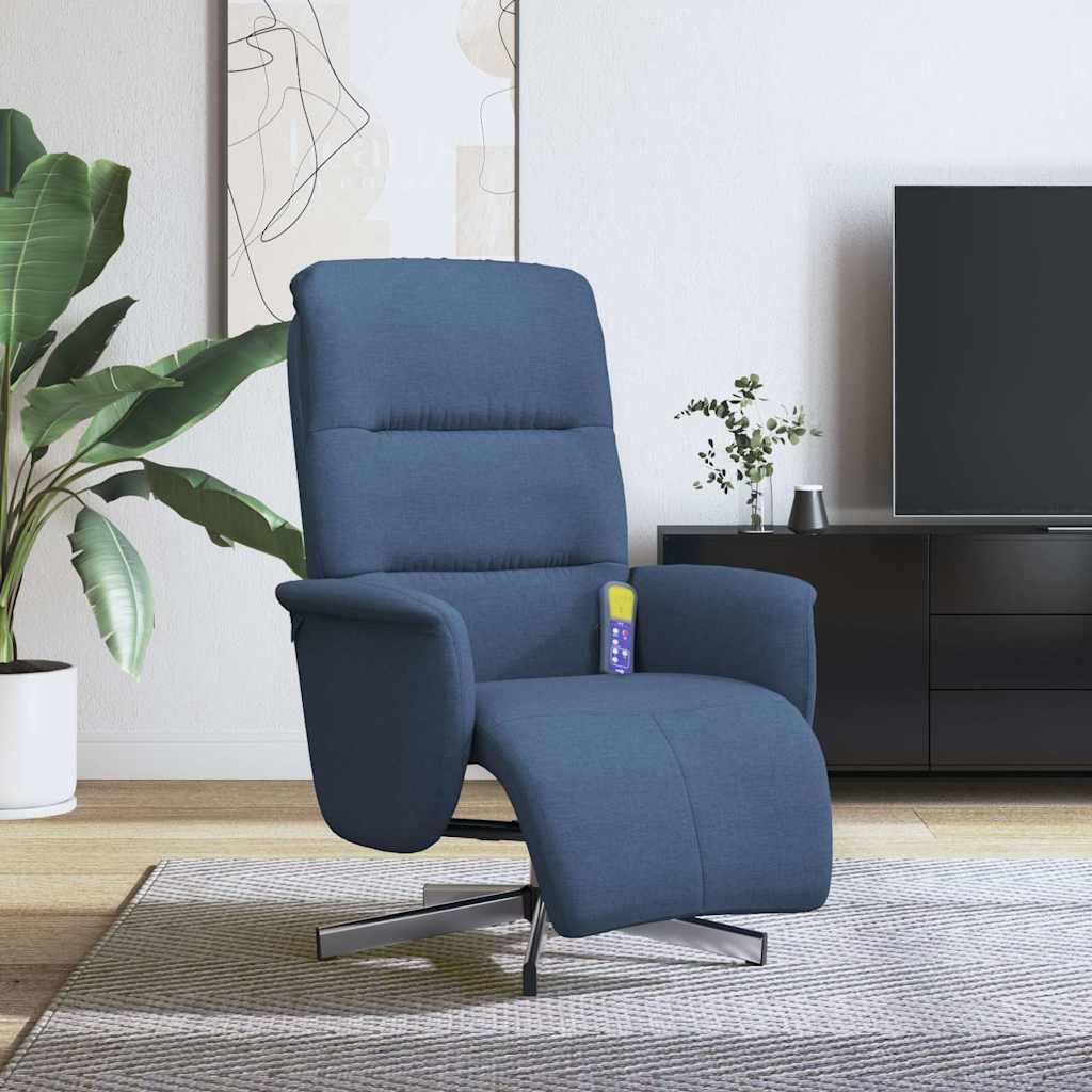 Massagesessel mit Fußteil Braun Stoff