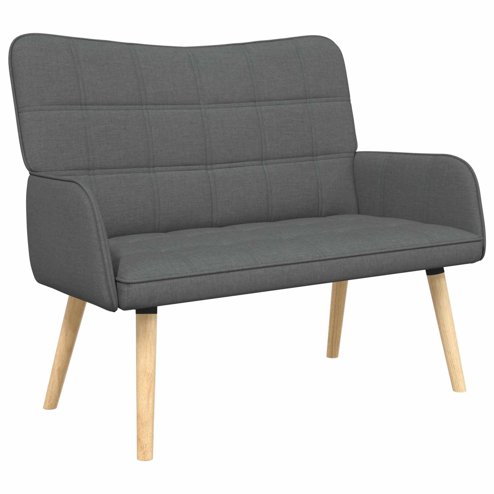 2-Sitzer Sofa Hellgrau 115 x 61 x 87 cm Stoff