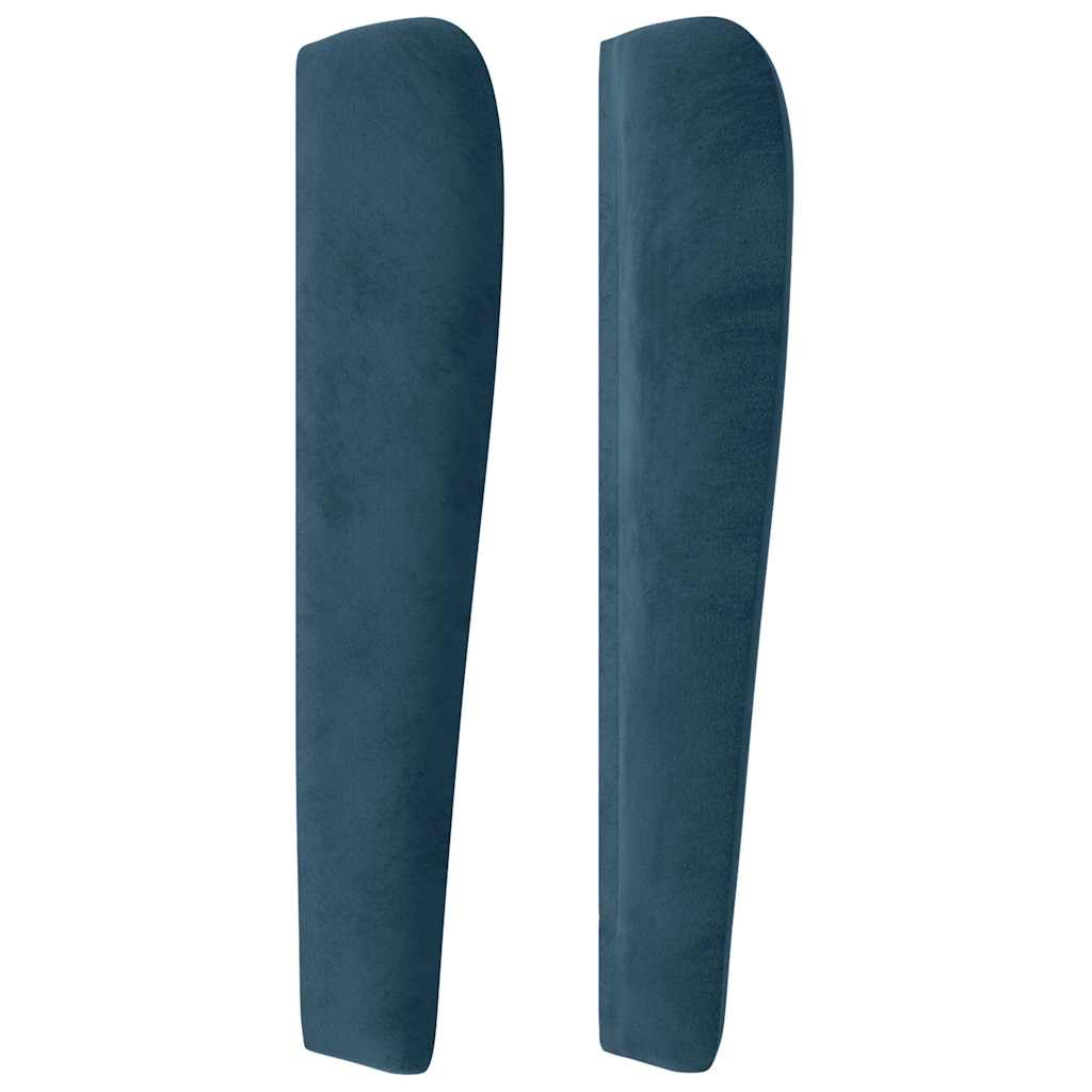 Kopfteil mit Ohren Dunkelblau 93x23x78/88 cm Samt
