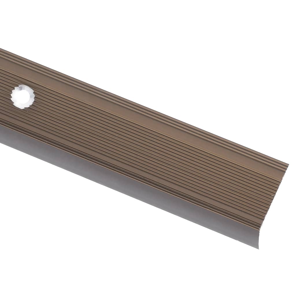 Treppenkantenprofile in L-Form 15 Stk. Aluminium 90 cm Silbern