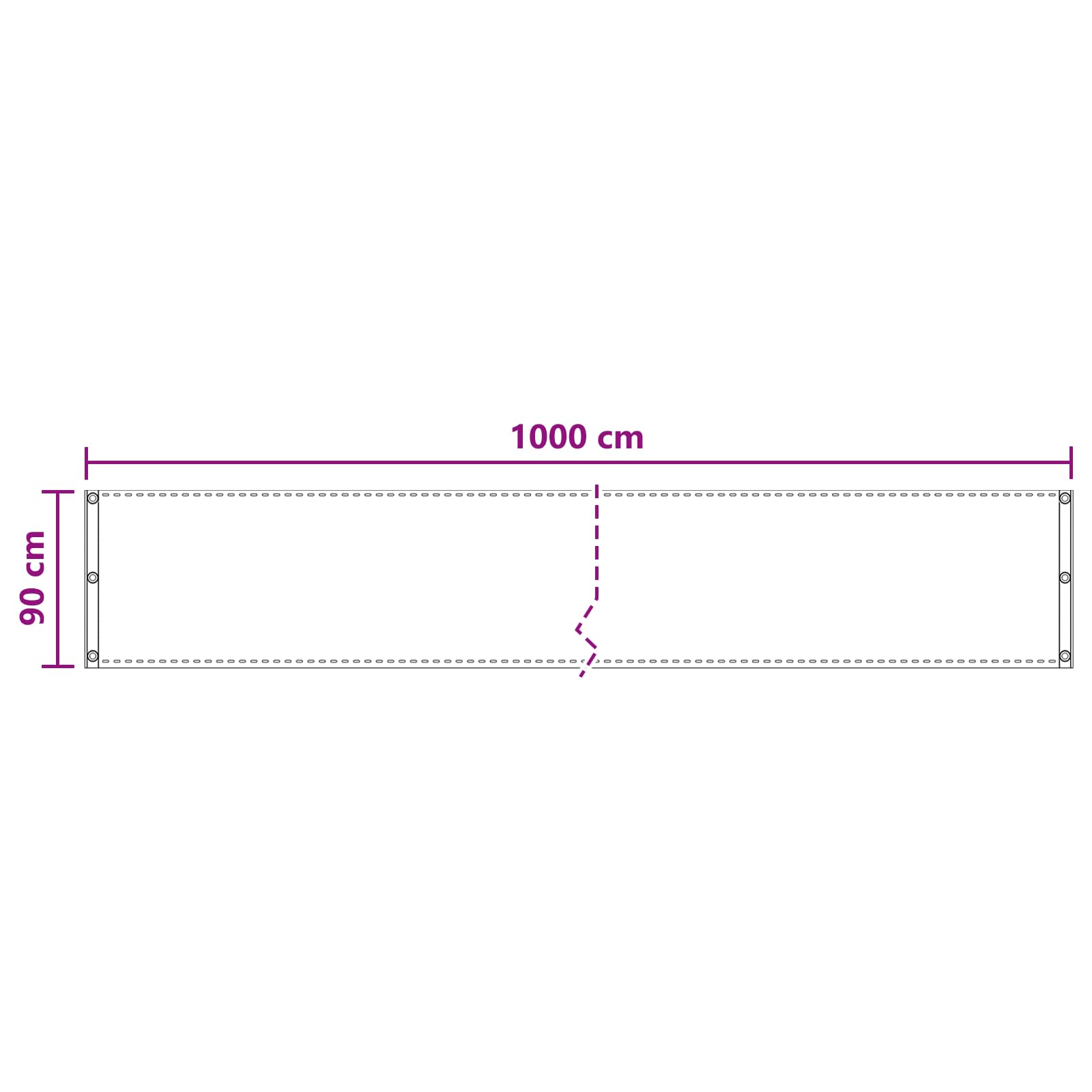 Balkon-Sichtschutz Anthrazit 75x300 cm HDPE