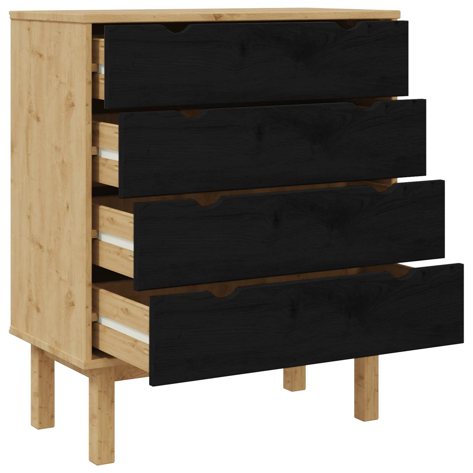 Schubladenschrank OTTA 76,5x39,5x90 cm Massivholz