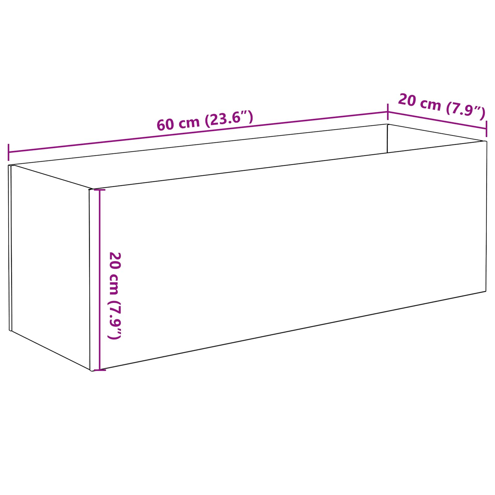 Aquarium mit Speicher Transparent 30 x 20 x 20 cm Glas