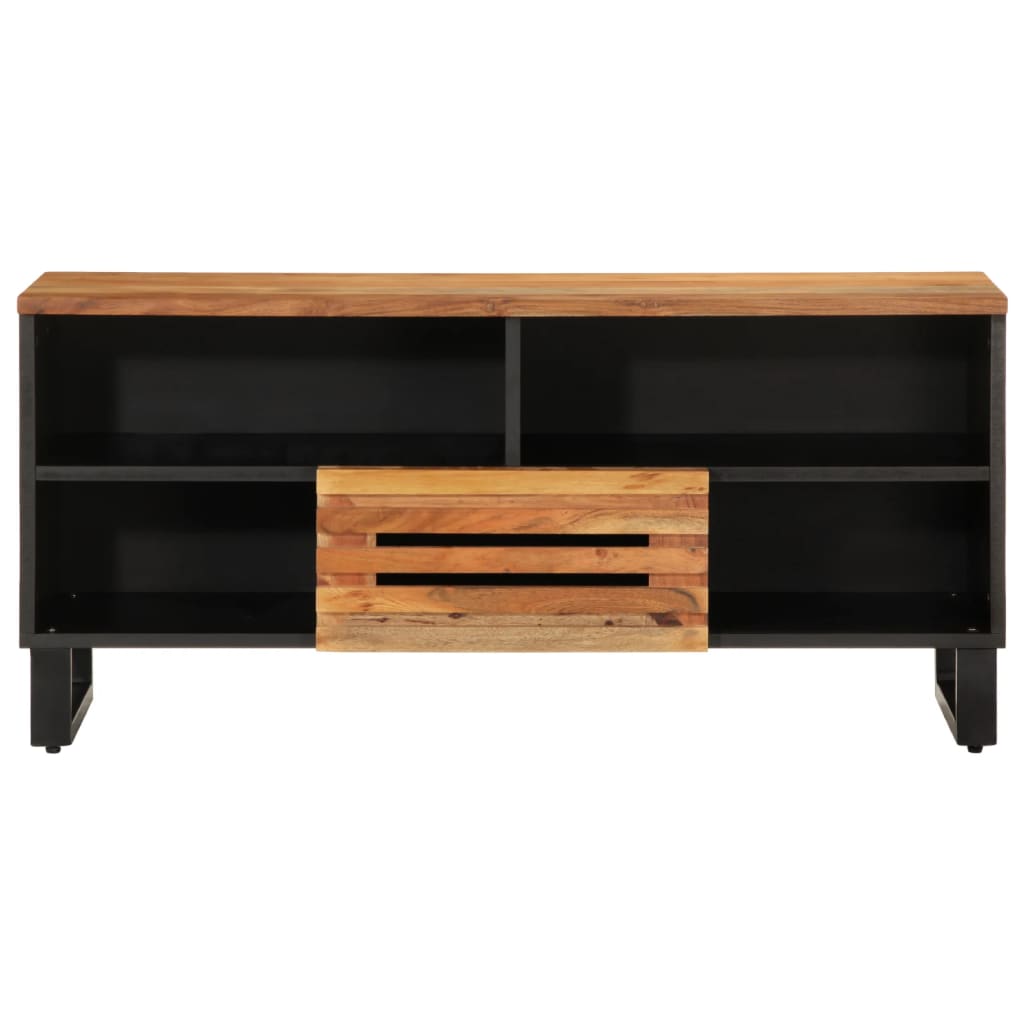 TV-Schrank 100x34x46 cm Raues Massives Mangoholz