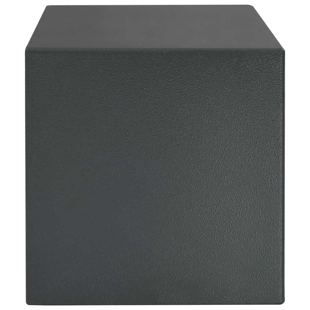 Digitaler Safe mit Schloss Dunkelgrau 31 x 20 x 20 cm Stahl
