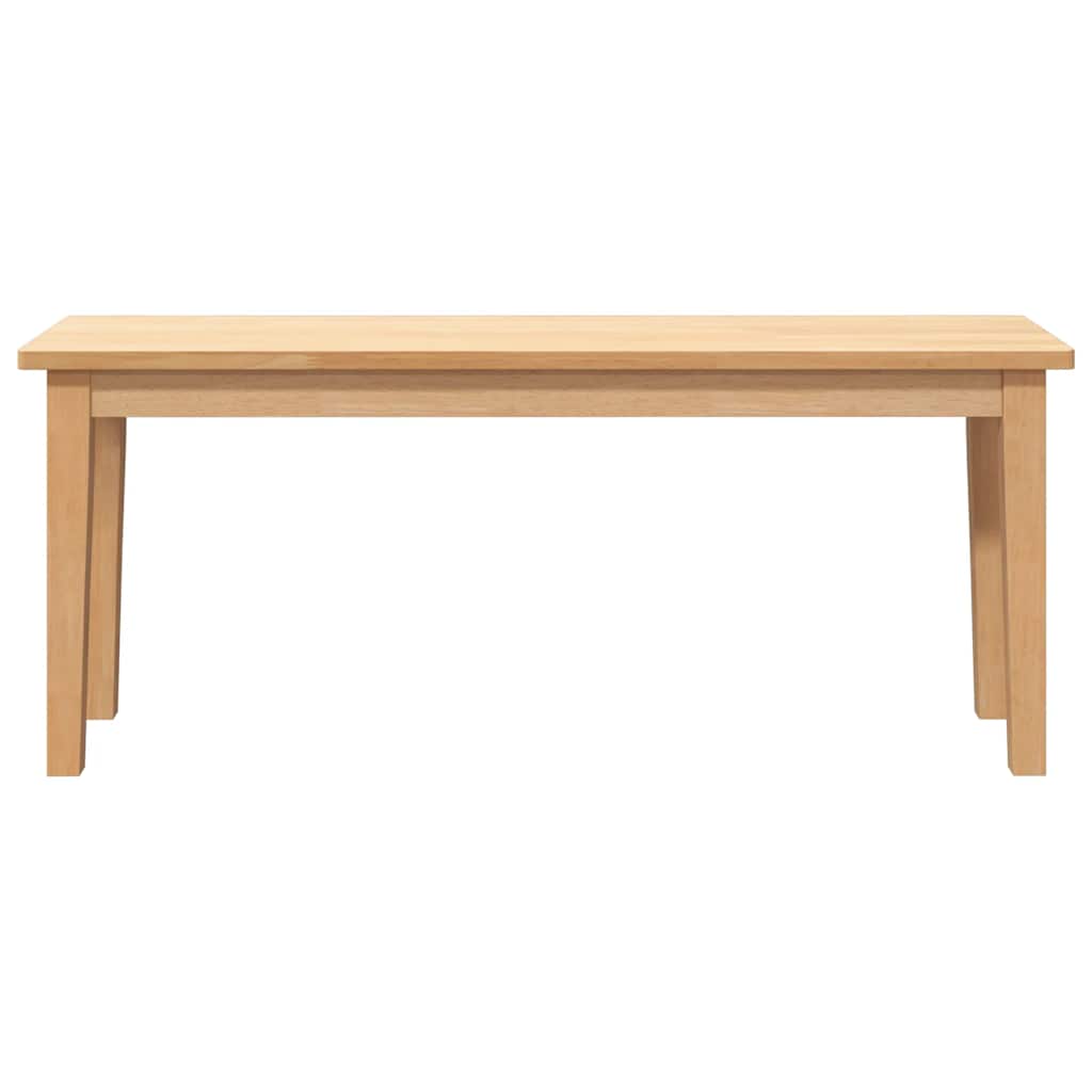 Bank 110 cm Braun Massivholz Gummibaum