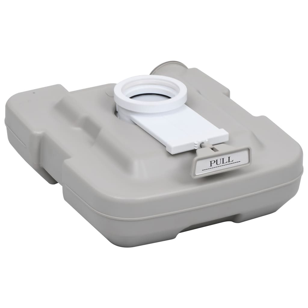 Camping-Toilette Grau und Weiß 41,5 x 36,5 x 30 cm Polyethylen