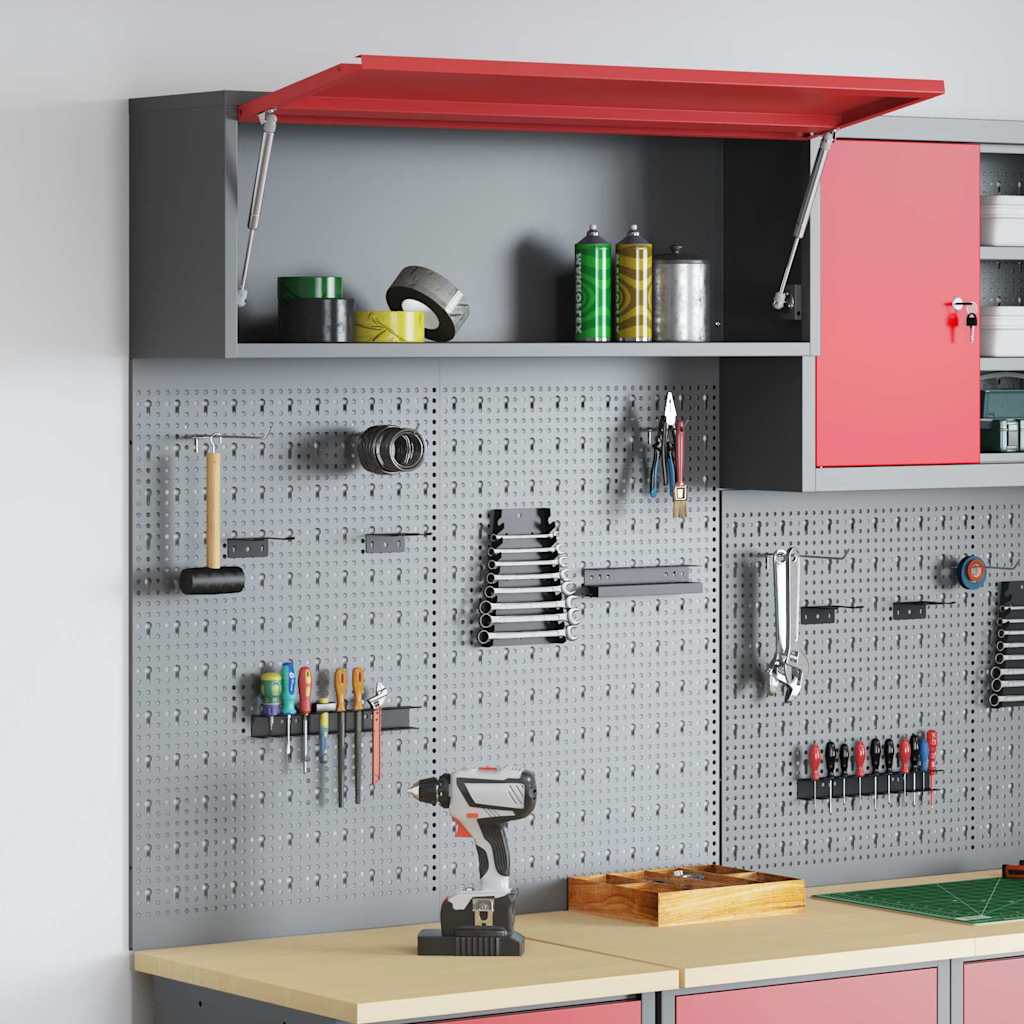 Werkzeugschrank-Set 3 pcs Schwarz Pulverbeschichteter Stahl