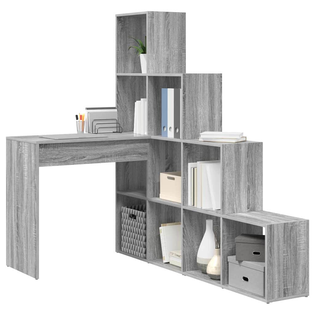 Eck-Schreibtisch Schwarz Eichen-Optik 101,5 x 149,5 x 149,5 cm