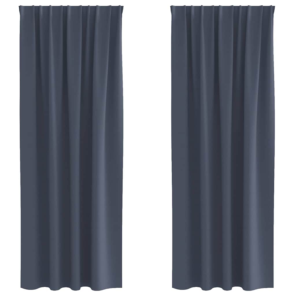 Verdunkelungs-Vorhänge mit Ringen 2 pcs Beige 140 x 140 cm