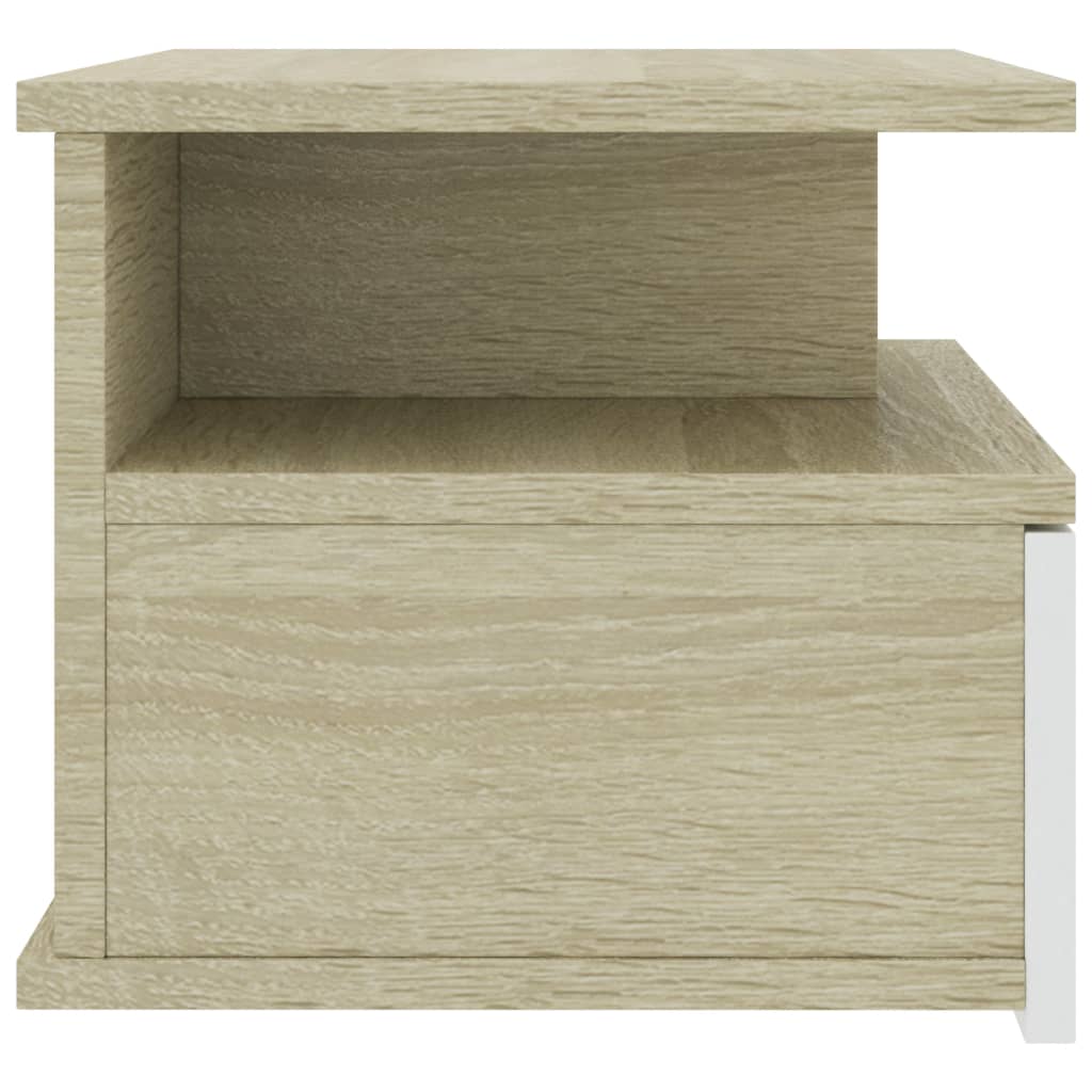Hängender Nachttisch Weiß 40x31x27 cm Holzwerkstoff