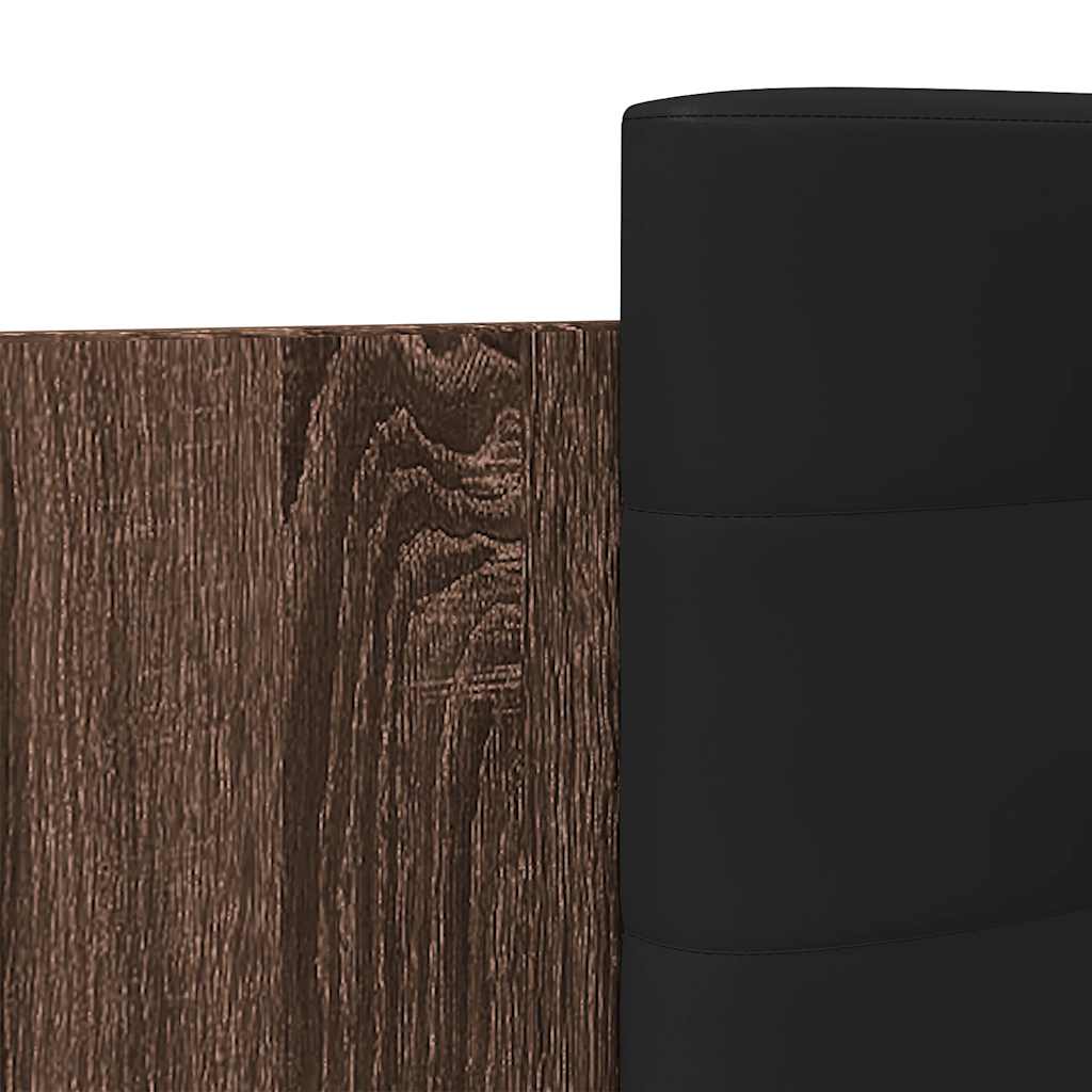 Bettgestell mit Kopfteil Grau Sonoma 180x200 cm Holzwerkstoff