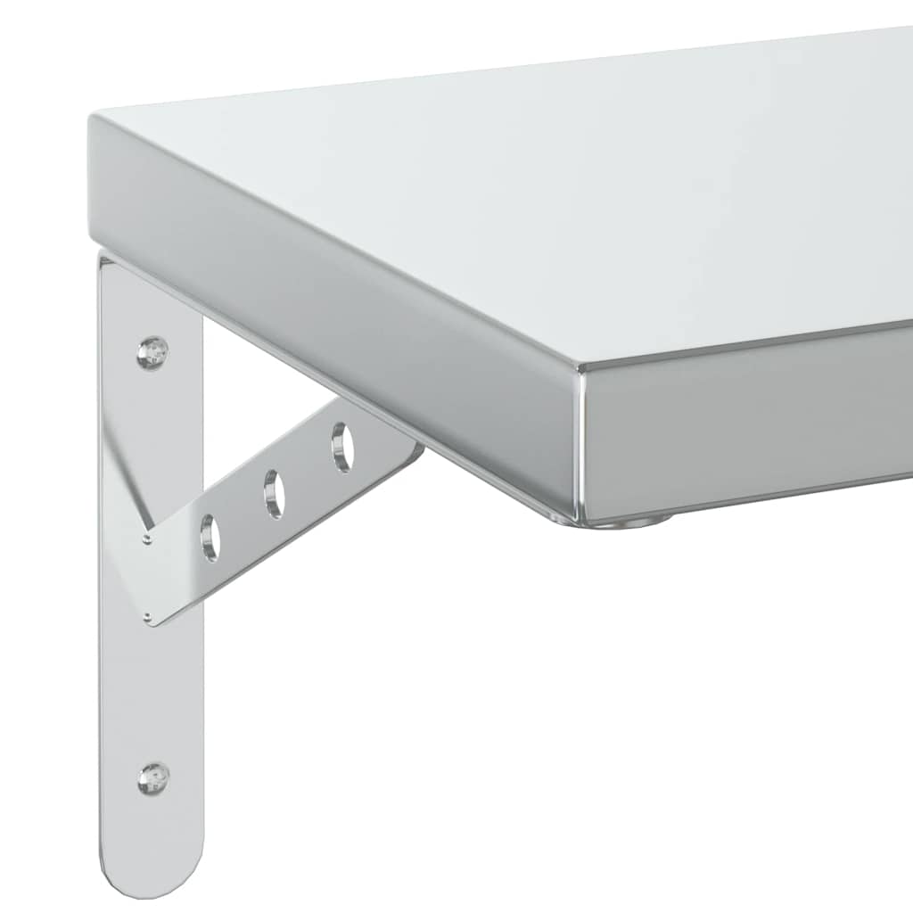Wandregale 2 Stk. 100x40 cm Silbern Edelstahl