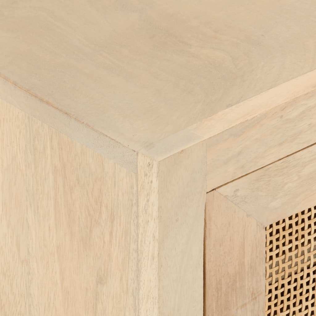 Nachttisch 40x30x50 cm Massivholz Mango und Eisen