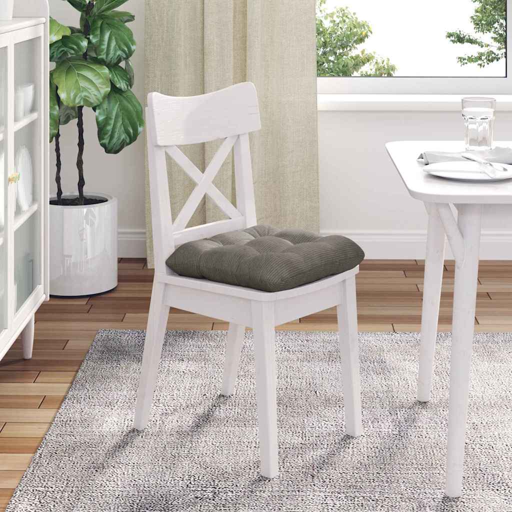 Sitzkissen 4 pcs Hellgrau 40 x 40 cm Cordstoff