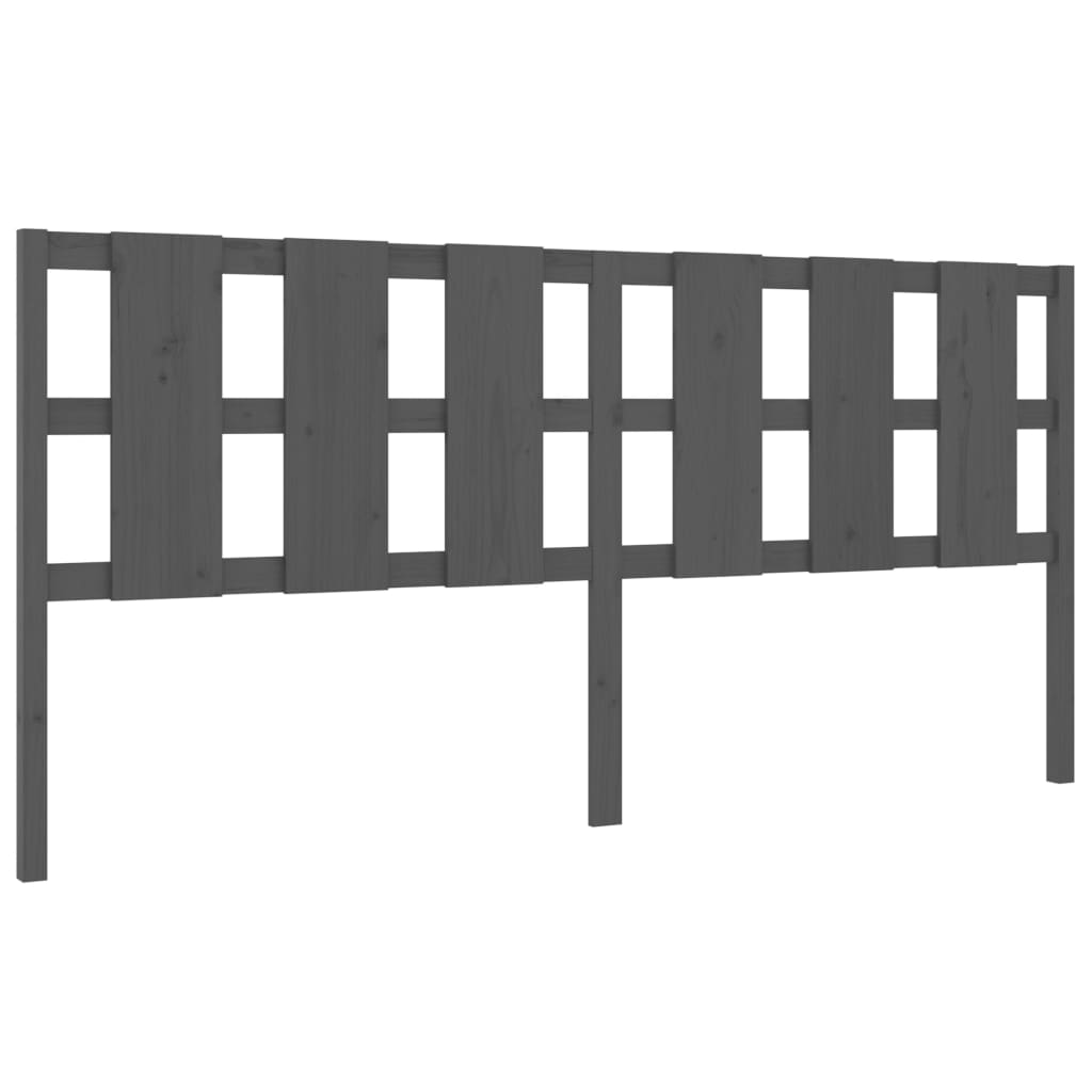 Kopfteil Grau 80,5x4x100 cm Massivholz Kiefer