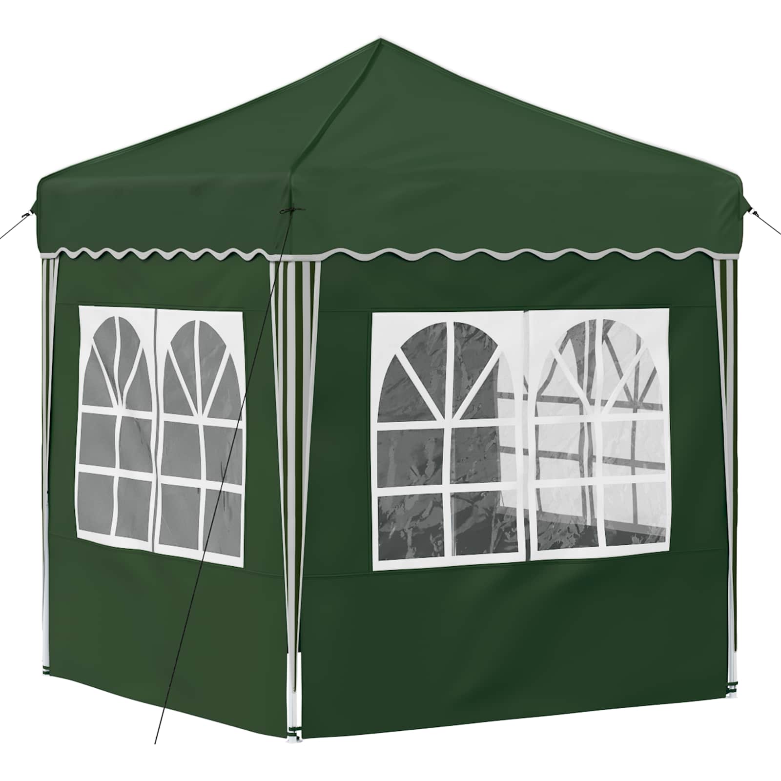 Pop-up Partyzelt 195 x 195 x 245 cm Creme Oxford-Stoff