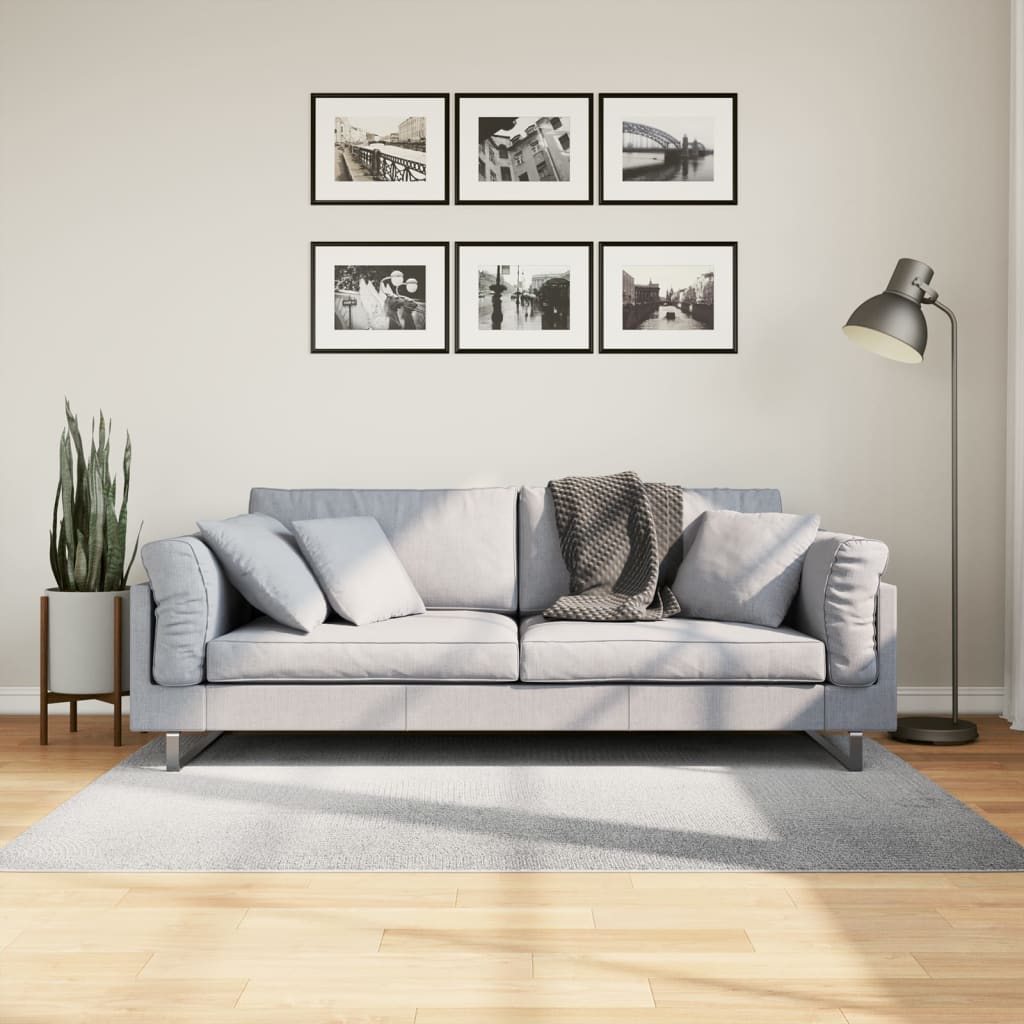 Teppich IZA Kurzflor Skandi-Stil Anthrazit 80x150 cm