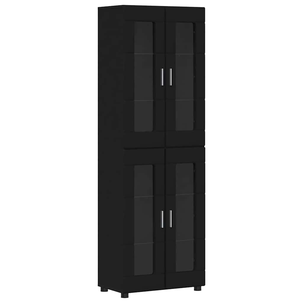Highboard mit Regal FLORIN Weiß 60 x 35 x 182 cm Holzwerkstoff