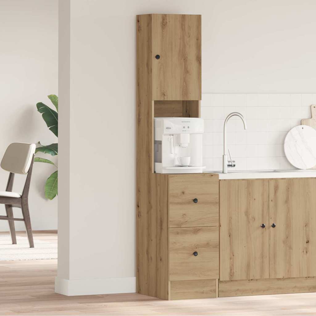 Küchenschrank Weiß 60x50x180 cm Holzwerkstoff