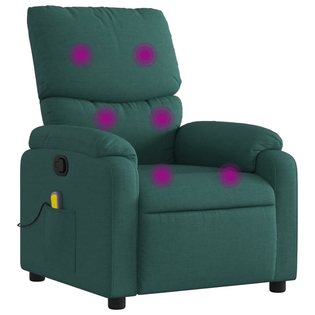 Massage-Relaxsessel, hellgrauer Stoff