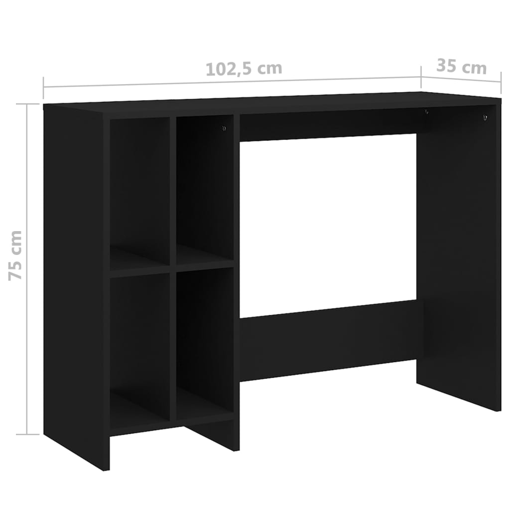 Computertisch Weiß 102,5x35x75 cm Holzwerkstoff